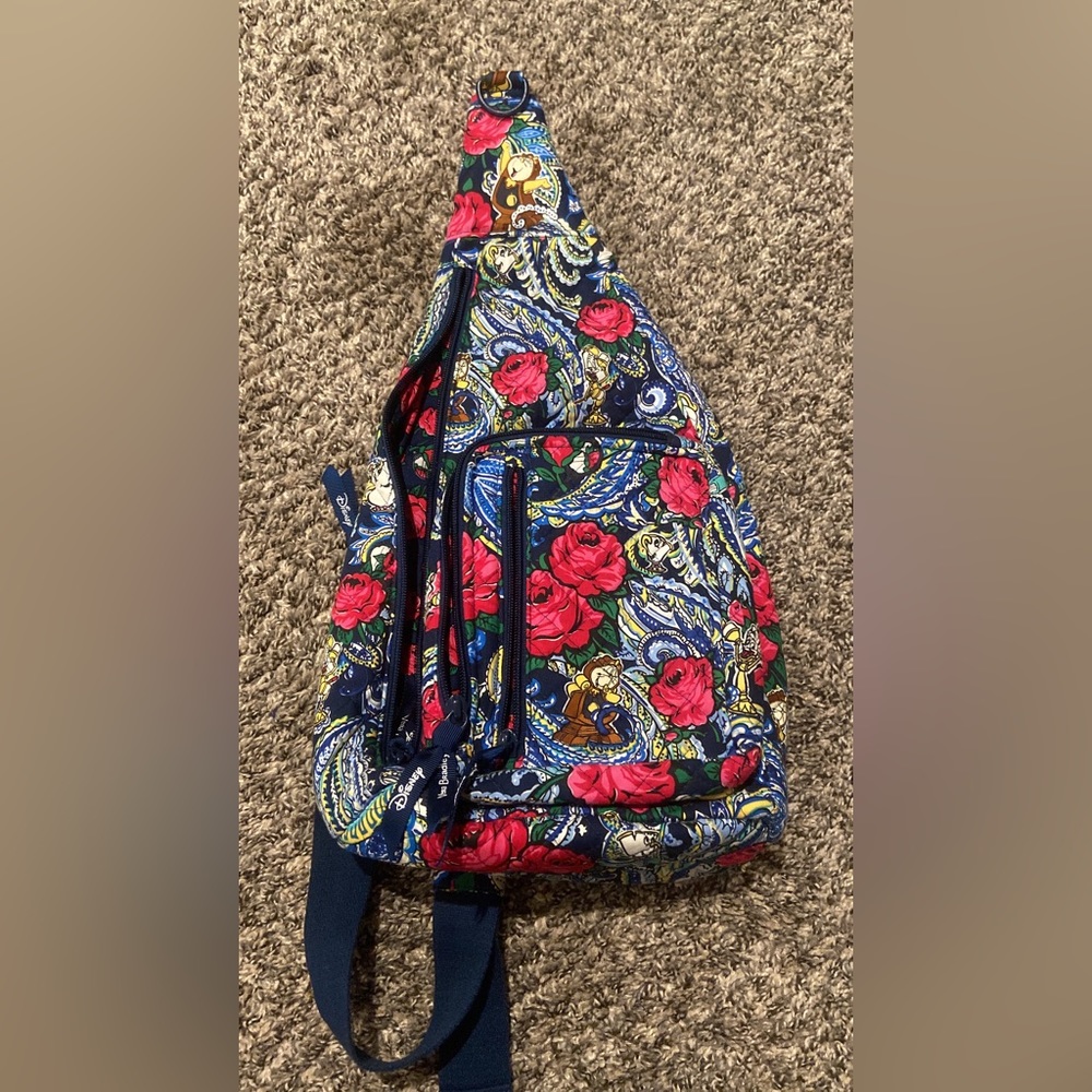 Used once Vera Bradley BATB sling backpack